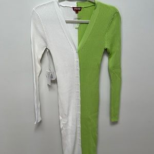 STAUD Shoko color block sweater dress size M